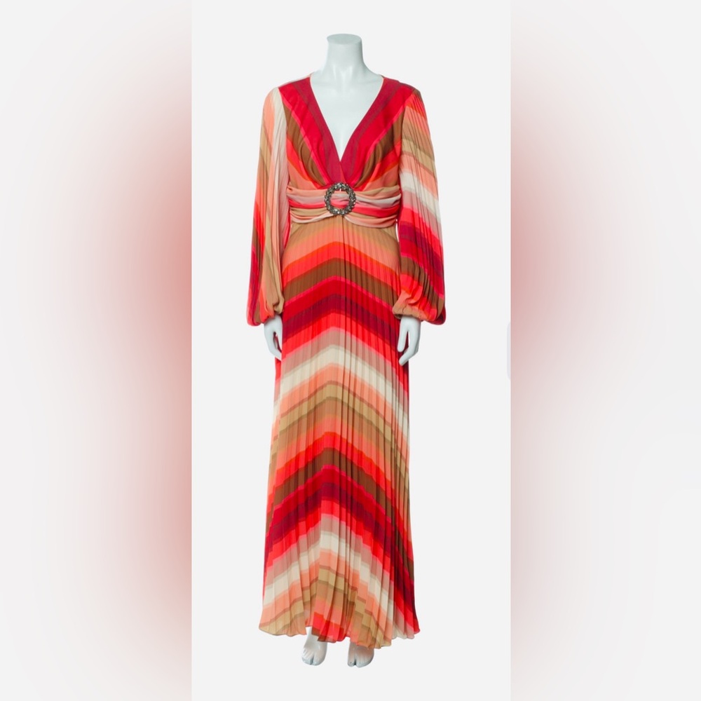 IORANE Tropical Rainbow Maxi Dress Sz 40 / Medium